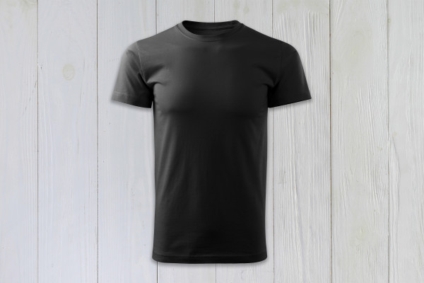 T-Shirt Herren schwarz unbedruckt