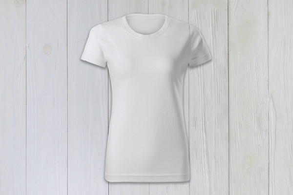 T-Shirt Damen weiß unbedruckt