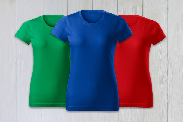 T-Shirt Set Damen Bunt 3 Stück unbedruckt