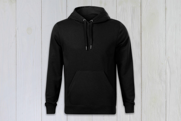Hoodie Unisex schwarz unbedruckt