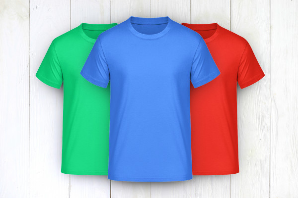 T-Shirt Set Herren Bunt 3 Stück unbedruckt